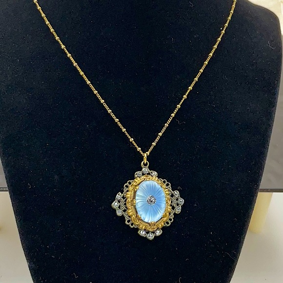 Anne Koplik Jewelry - Vtg.Anne Koplik 18” Gold Necklace With Pendant